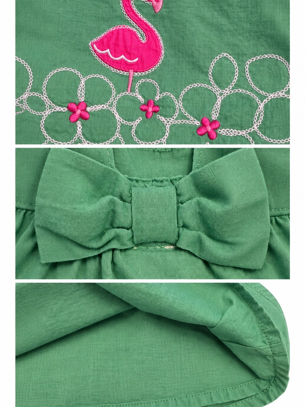 Vintage Gymboree Baby Flamingo Dress Bloomer Set 12–18 Months Cotton - Picture 5 of 6